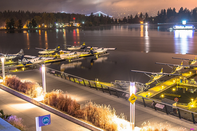 Shots from downtown Vancouver the night of the rolling fog