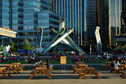 Picnic Tables at Jack Poole Plaza