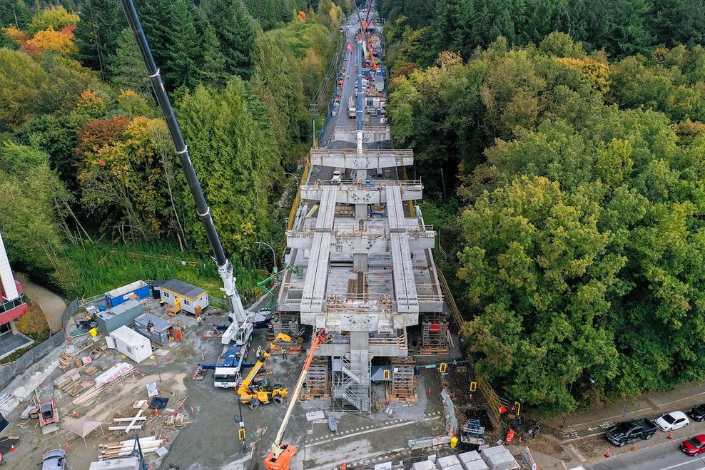 surrey-langley skytrain construction green timbers station october 2025 2
