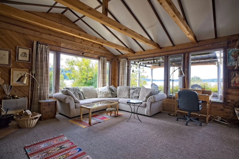 The 900-square-foot home features one bedroom��one full bathroom, with a wood-burning fireplace��a large deck. (Sotheby��s International Realty Canada)