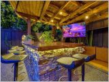 Backyard, Pool Side Bar Night Photo