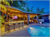 Backyard, Pool Side Night Photo